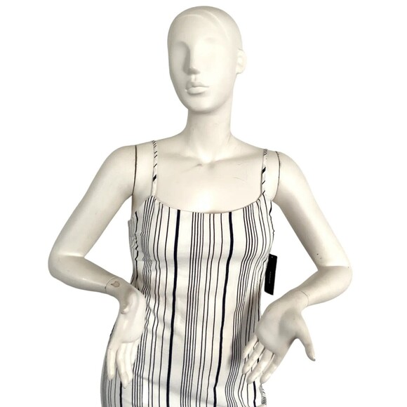 Lulu’s Dress Navy White Stripe Mini Spaghetti Strap L - Picture 10 of 10
